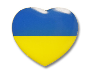 Pin Ukraine Herz 16 mm